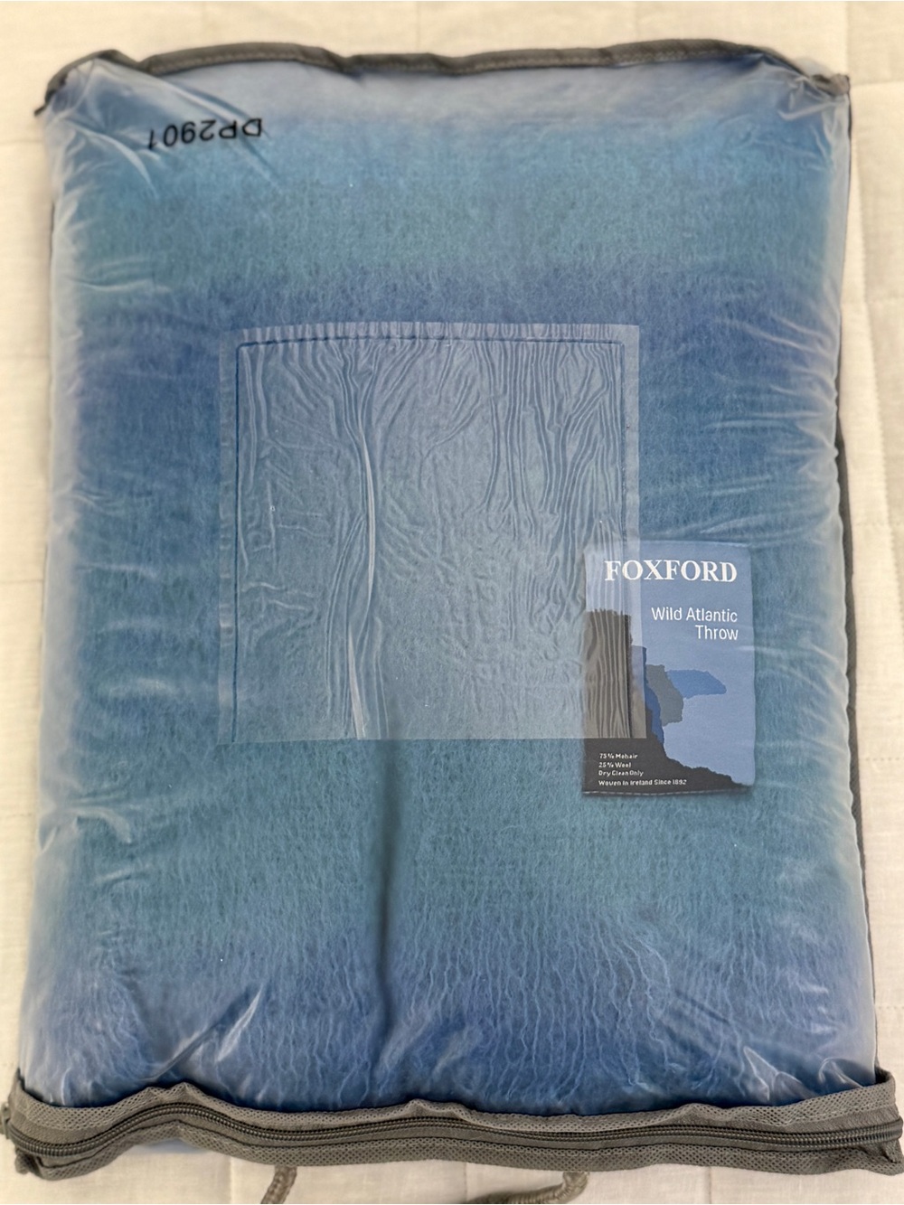 Foxford Wild Atlantic Blue Ombre Throw - Picture 7 of 10